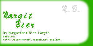 margit bier business card